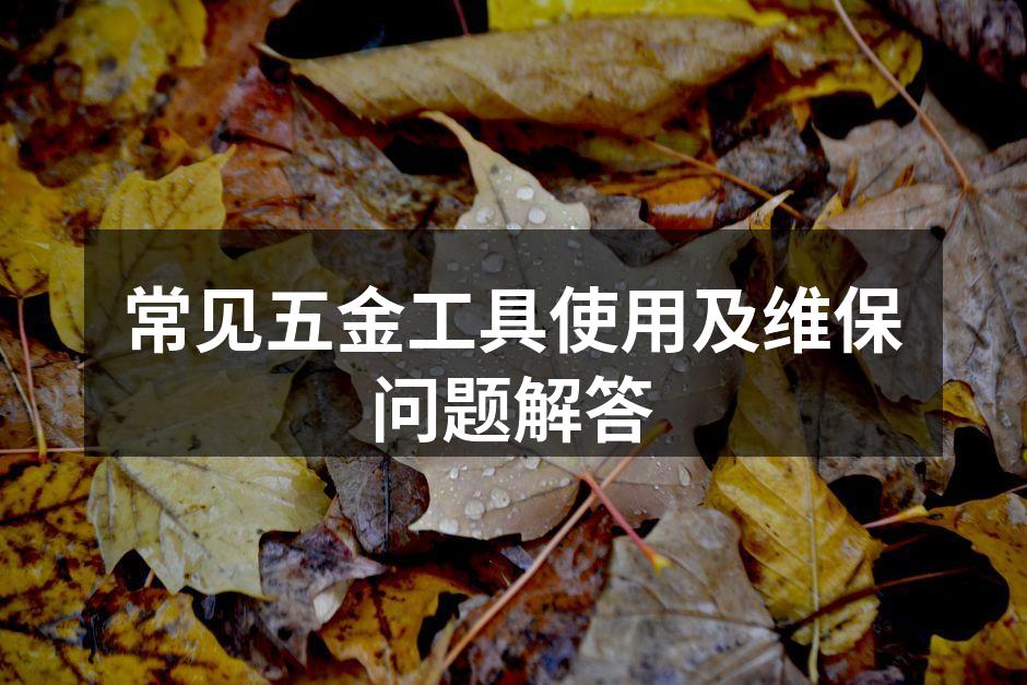 五金工具的多样性展示